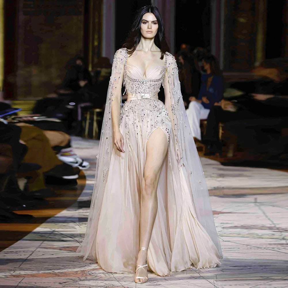 Sofia Champagne Dubai Evening Dress