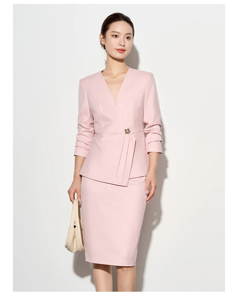 Amara Blazer Skirt Suit 2 Piece Matching Set