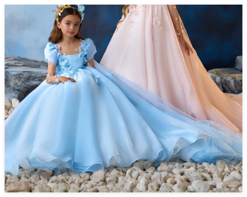 Lella Flower Birthday Party Gown Girl Dress