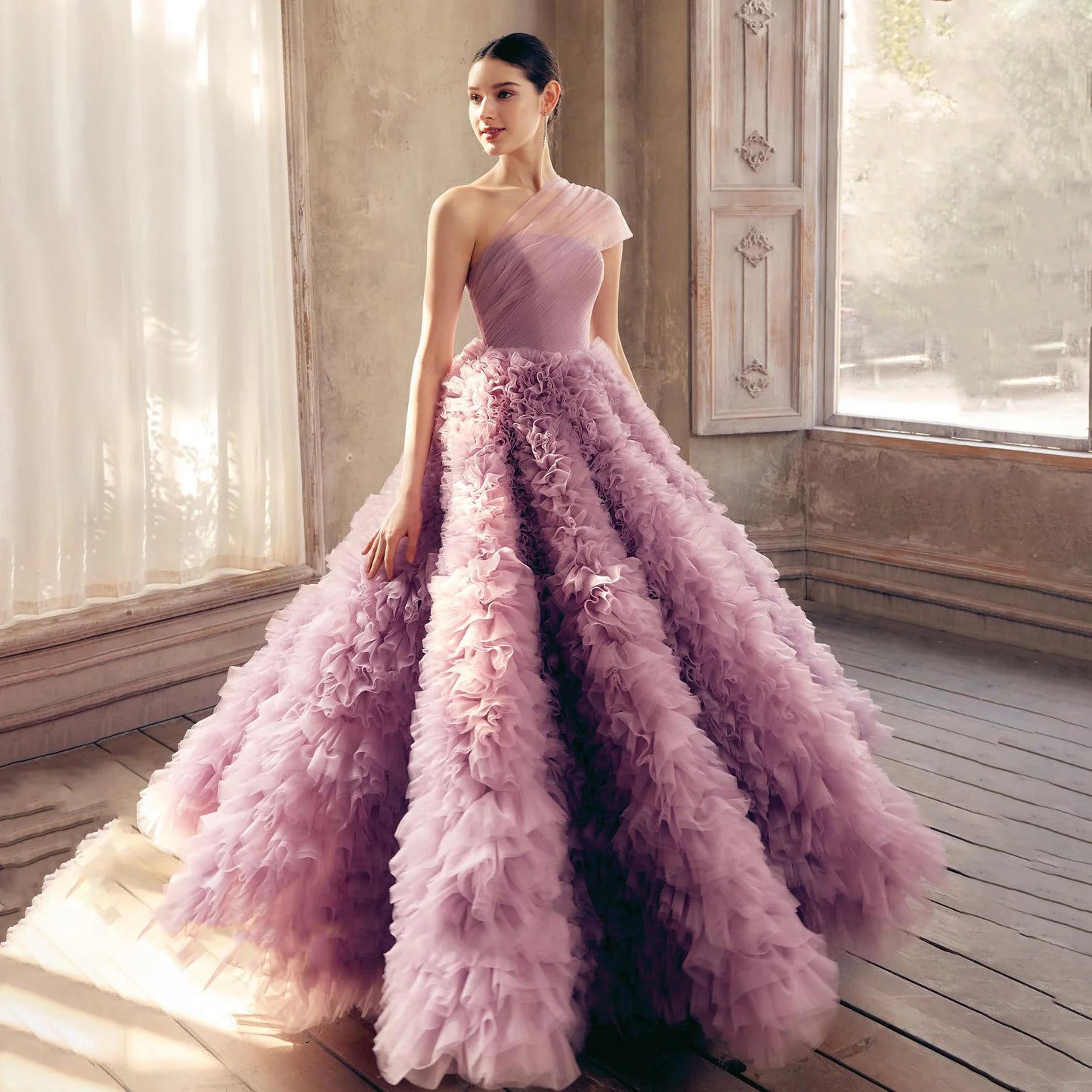 Harper Pink Strapless Evening Dress