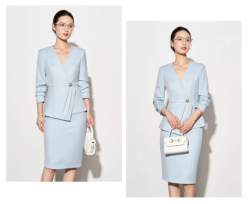 Amara Blazer Skirt Suit 2 Piece Matching Set