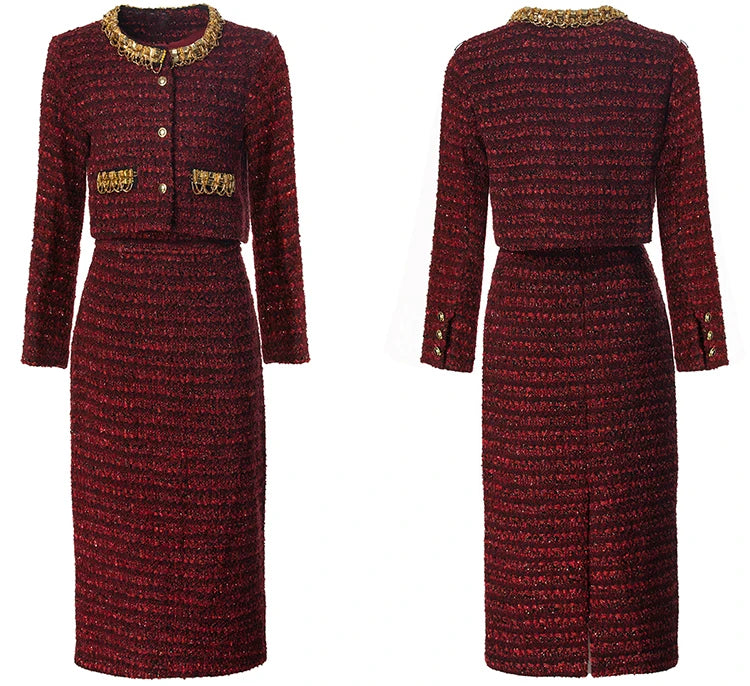 Vada riped Tweed Two Piece Suit