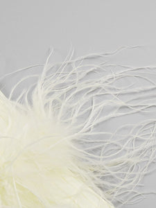 Ryliana Spliced Feather Long Sleeve Knitting Dress