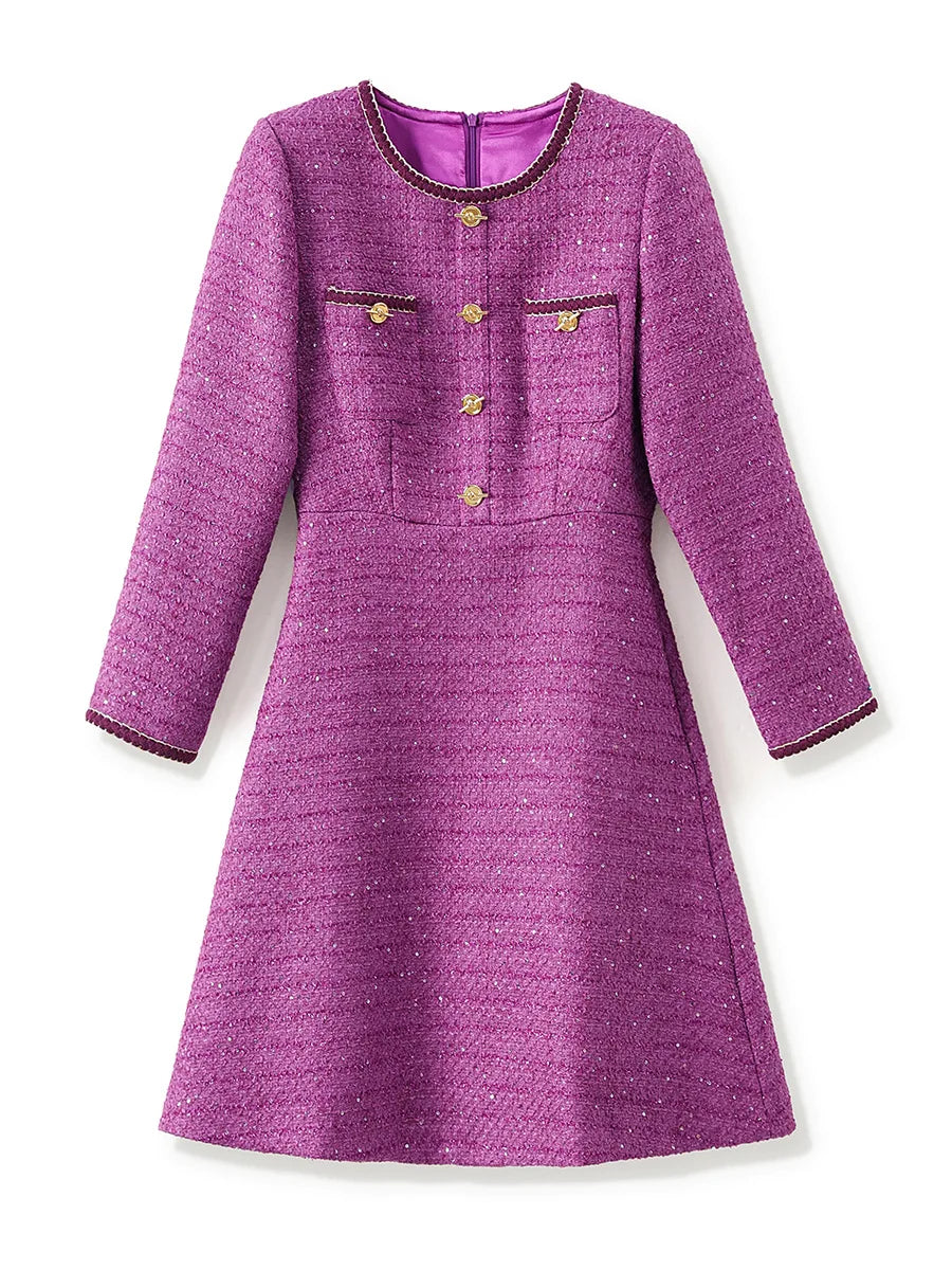 Adah Tweed Woolen Dress