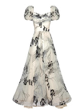 Load image into Gallery viewer, Alice Flower Print Detachable Bandage Ladies Ball Gown Dress