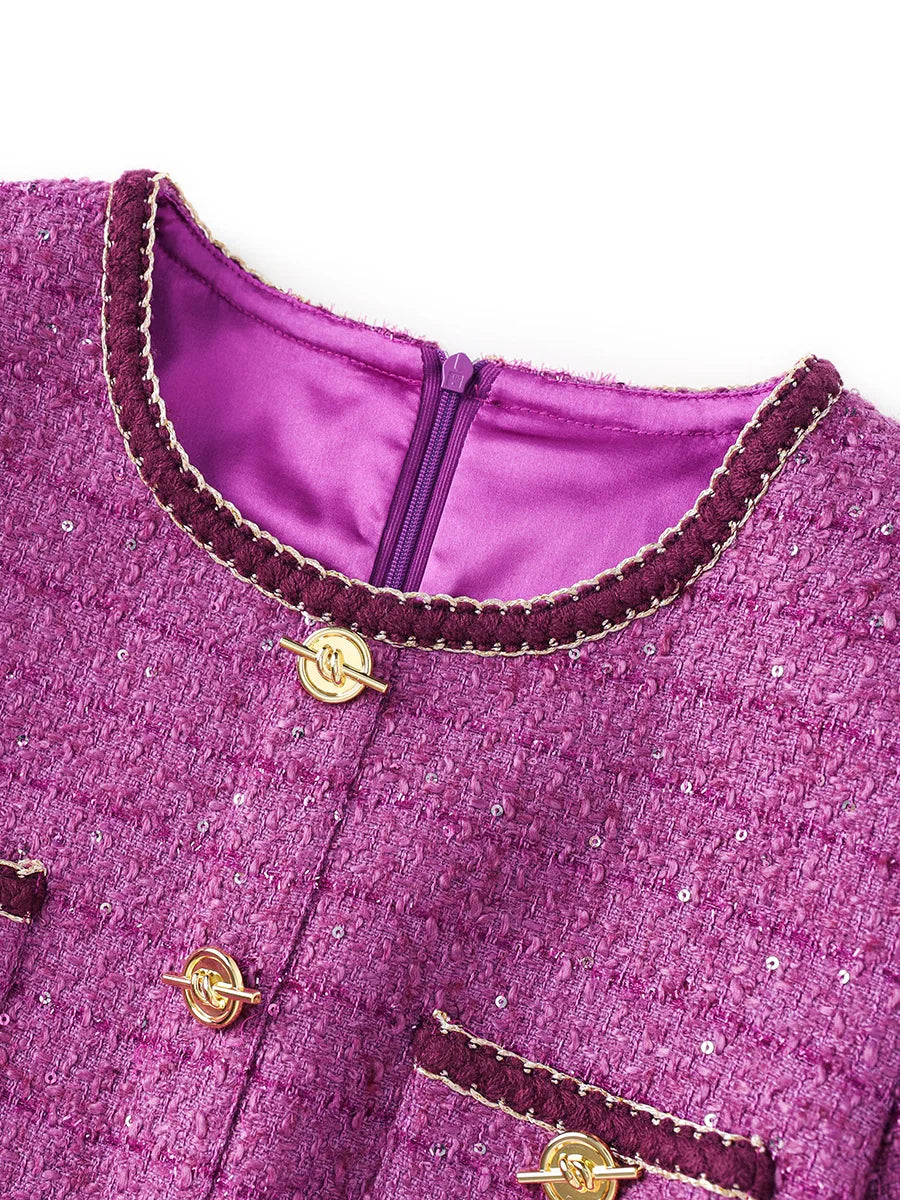 Adah Tweed Woolen Dress