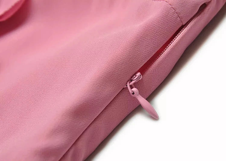 Mariam V-Neck Short Sleeve Appliques Solid Color Elegant Party Midi Dress
