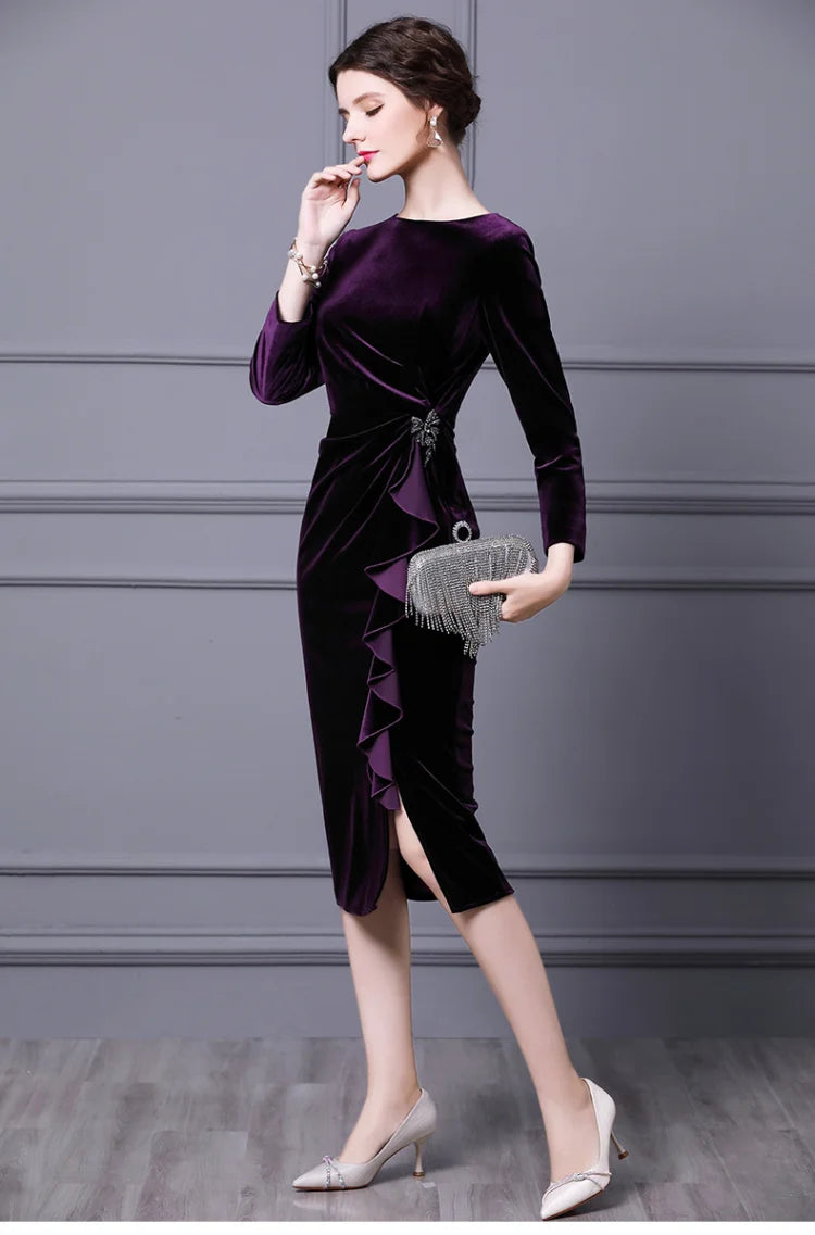 Ariadne Velvet Diamond Dress