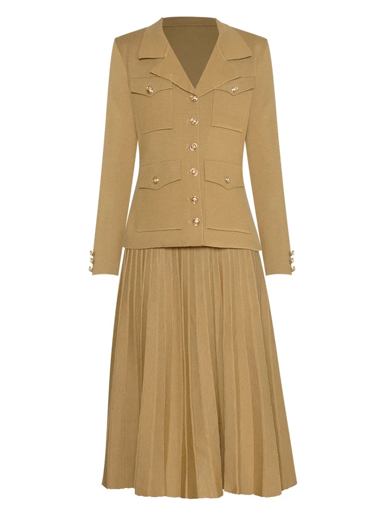 Aurelia Winter Knit Skirts Suit