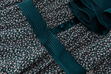 Load image into Gallery viewer, Skyler Ruffle Peter pan Collar Lantern Sleeve Flower Print Vintage Dress