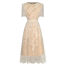 Load image into Gallery viewer, Calliope O-Neck Short Sleeve Sequins  Appliques Dress