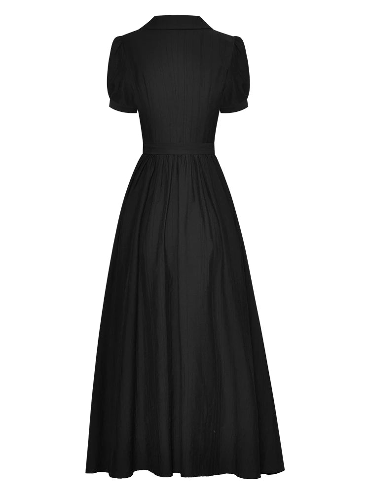 Thisbe Bow-frenulum A-LINE Long Dress