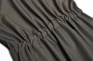 Ashlyn Turn-down Collar Long Sleeve Pockets High Street Lace-up Dress