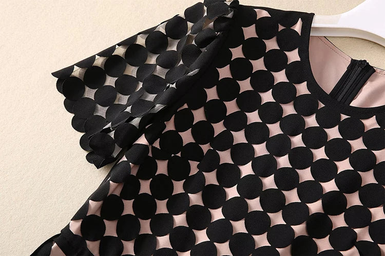 Dove Cut-Out Geometric Dress