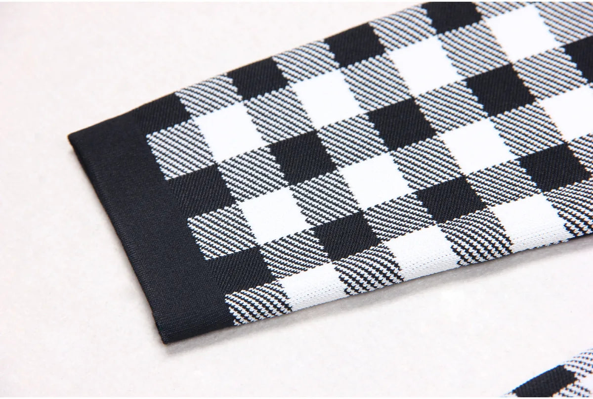 Jessy Plaid Knitting Sweater Dress