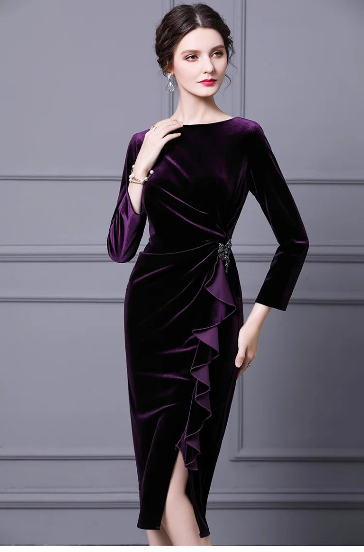 Ariadne Velvet Diamond Dress