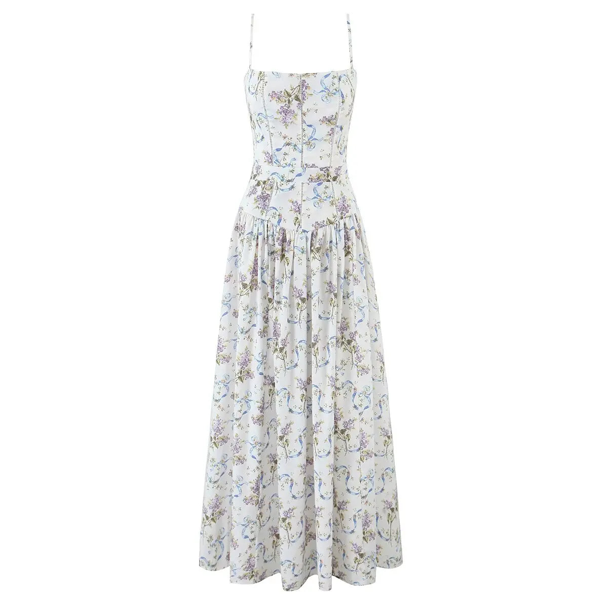 Mya Sexy Spaghetti Straps Floral Print Dress