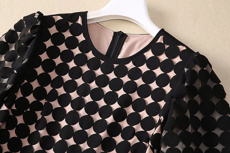 Dove Cut-Out Geometric Dress