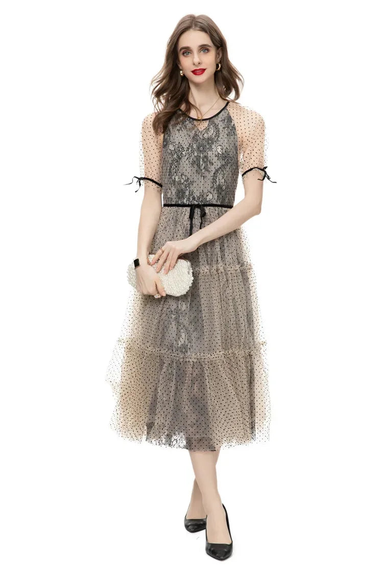 Ashley French Mesh Dress