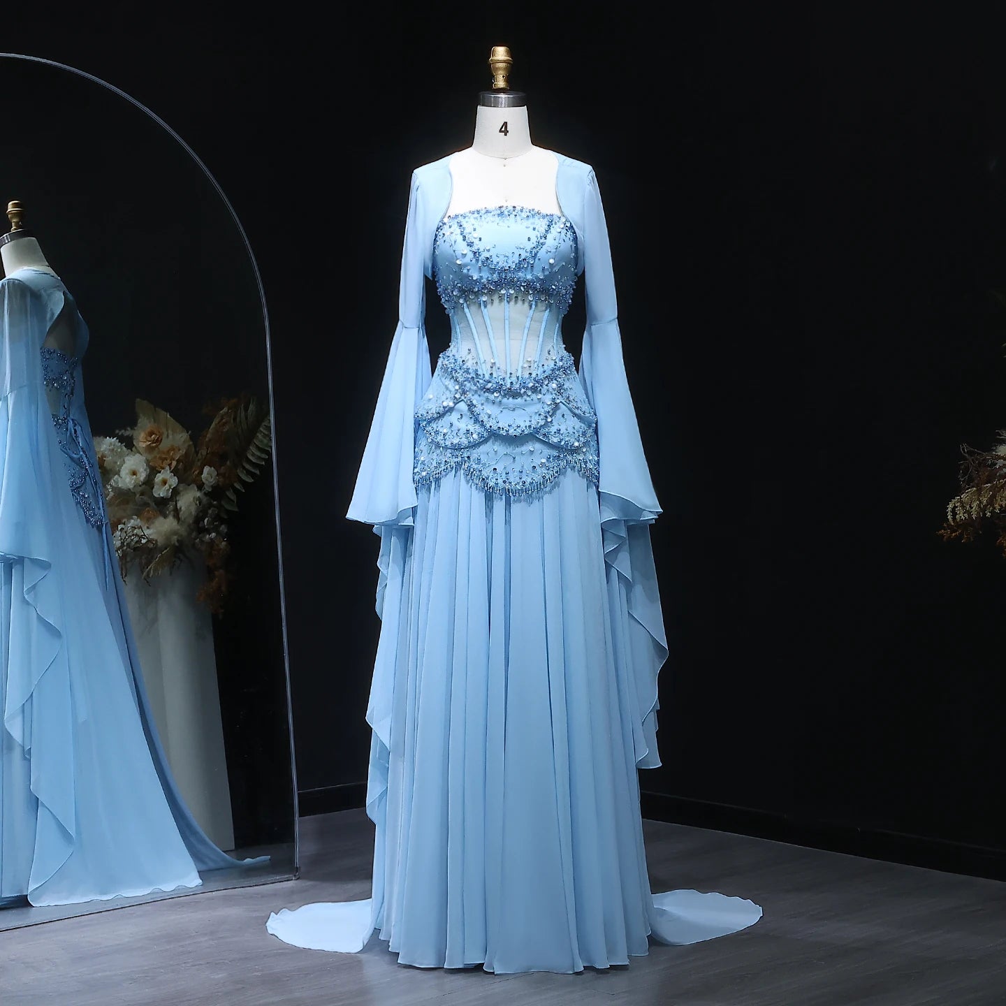 Charlie Chiffon Corset Celebrity Evening Dress