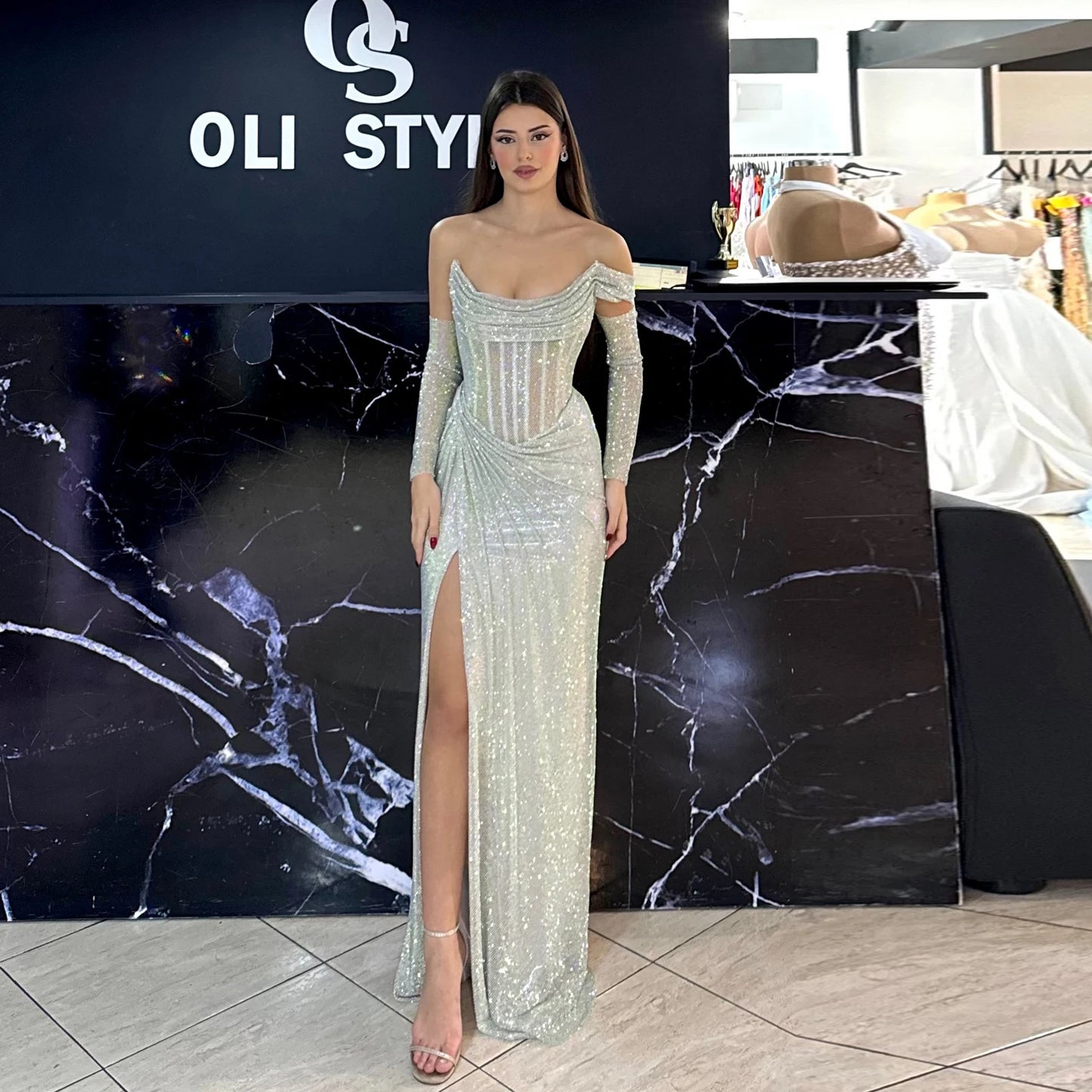 Silicona Tulle Mermaid Prom Dress