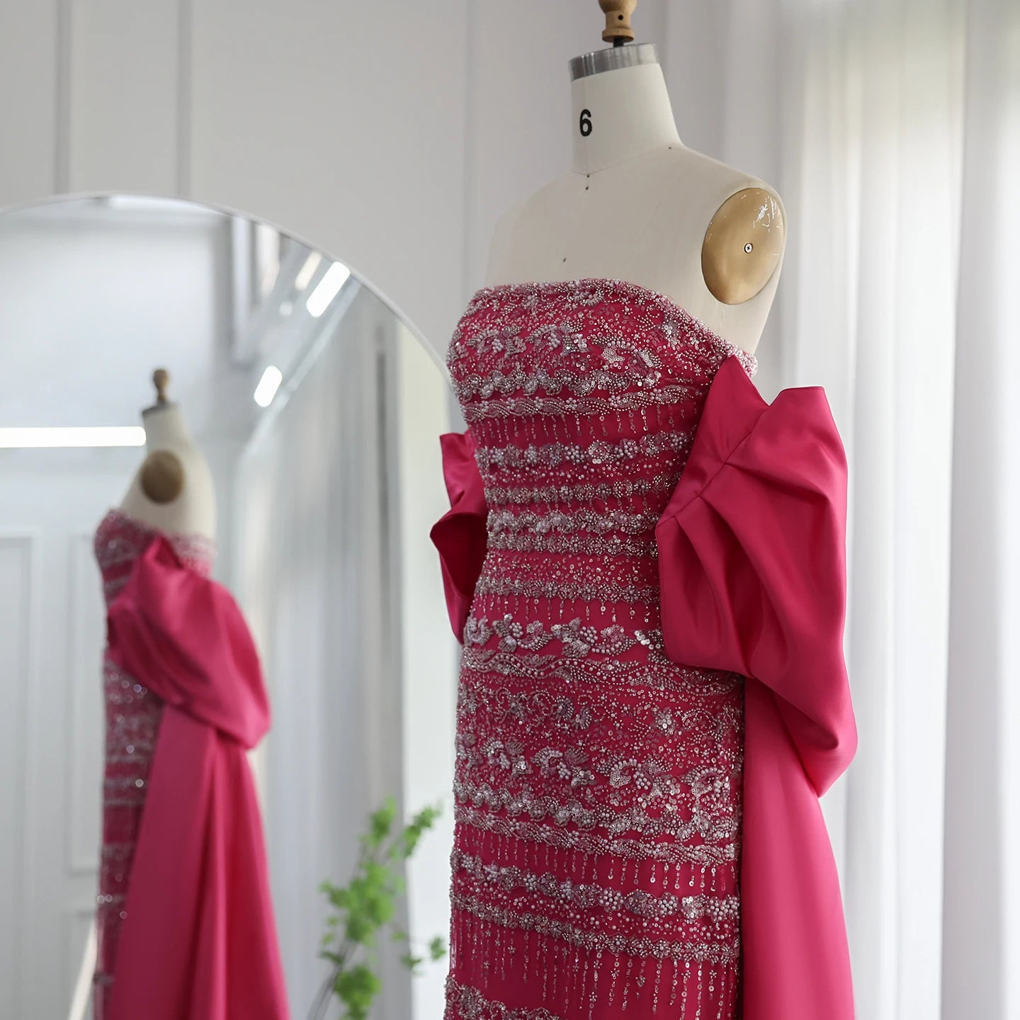 Keith Iris Evening Dress with Cape