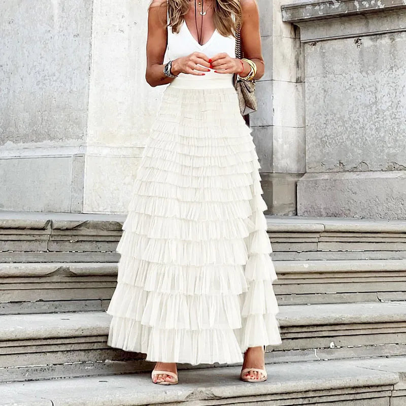 Mesh Lace Loose Party Skirt