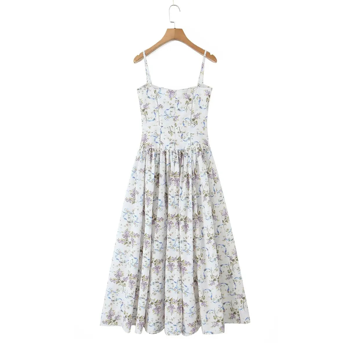 Mya Sexy Spaghetti Straps Floral Print Dress
