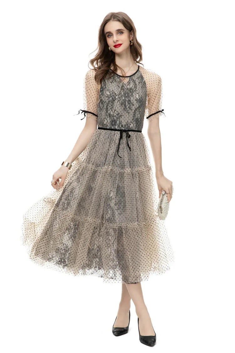 Ashley French Mesh Dress