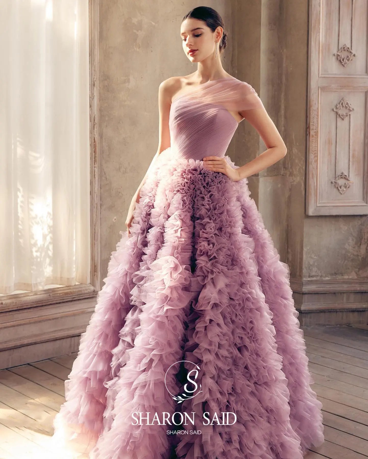 Harper Pink Strapless Evening Dress