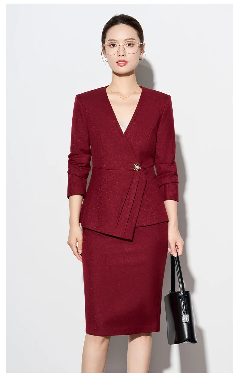 Amara Blazer Skirt Suit 2 Piece Matching Set