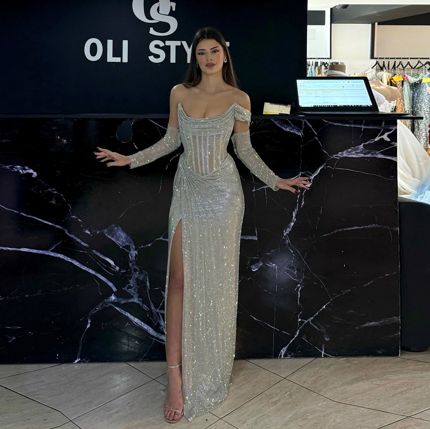 Silicona Tulle Mermaid Prom Dress