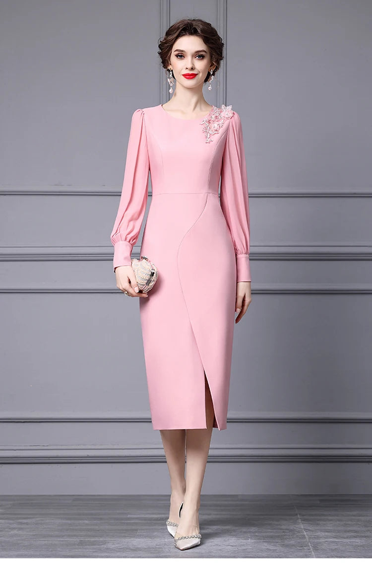 Marie Pink Elegant Party Dress