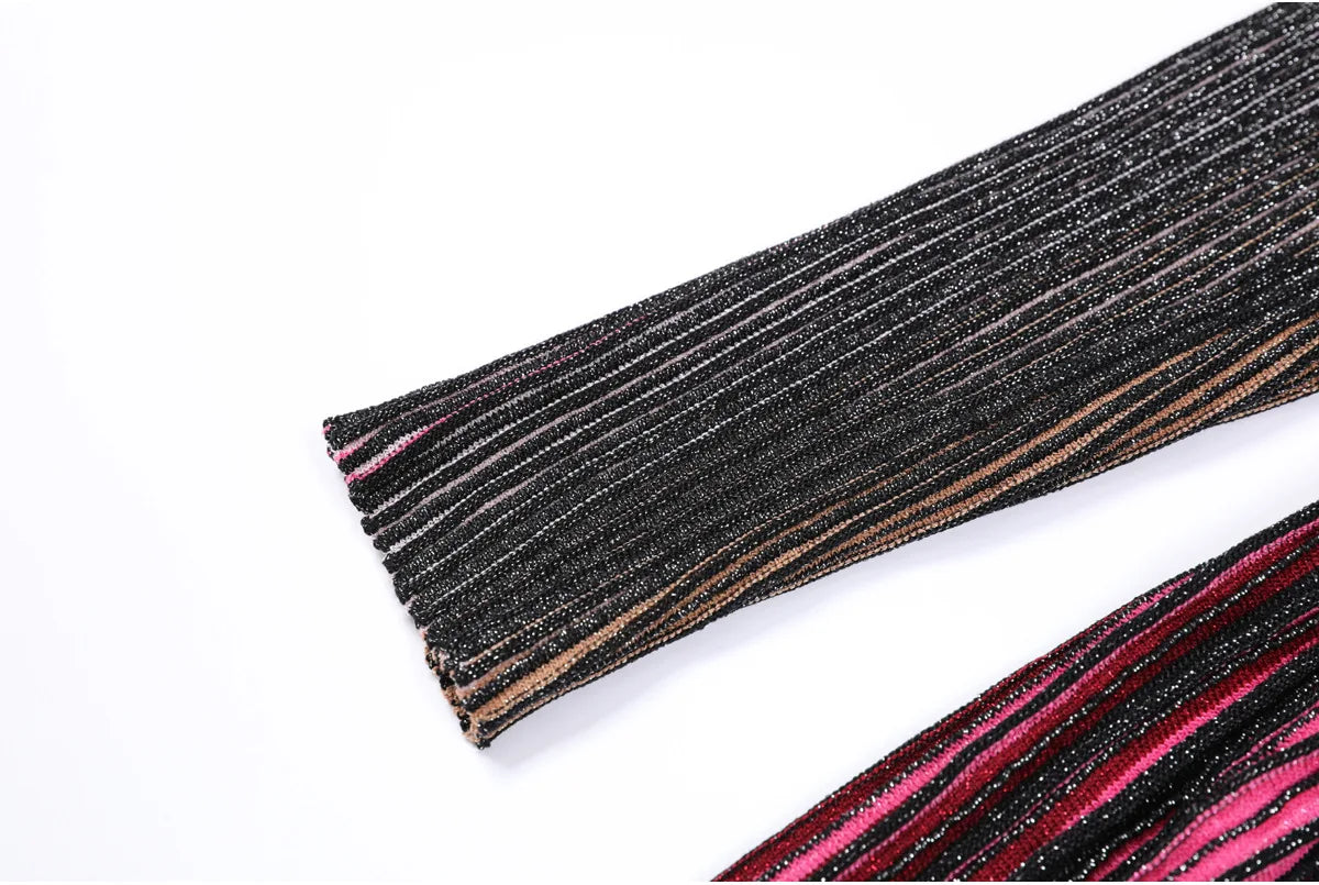 Daphne Rainbow Striped Knitting Dress