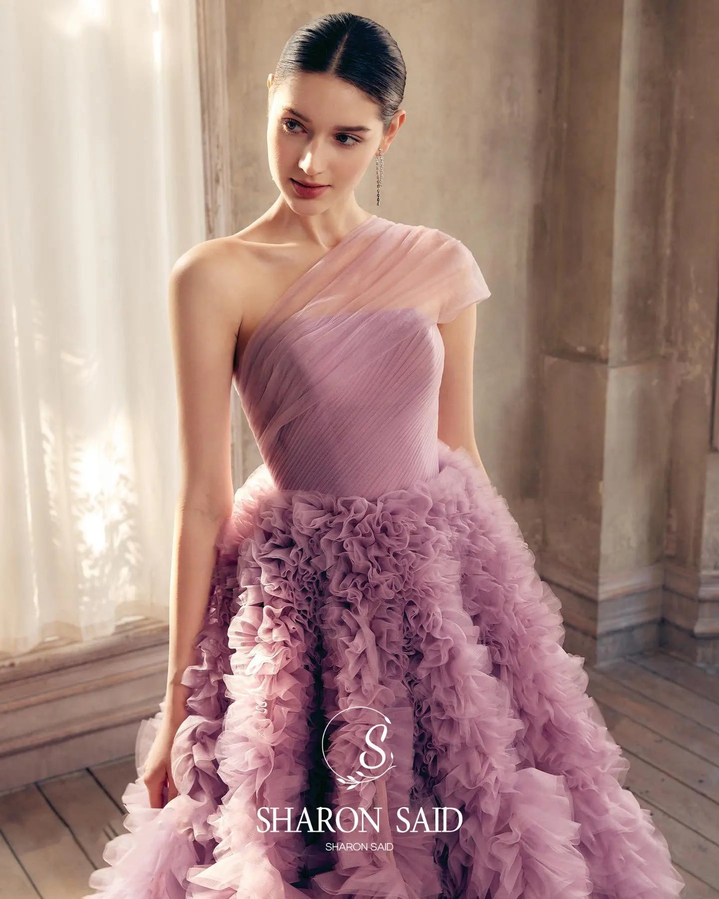 Harper Pink Strapless Evening Dress