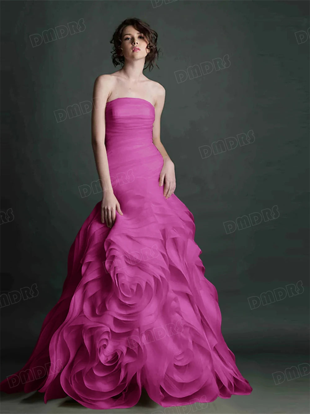 Jean Formal Dress for Women 100+ Colors to Choose Strapless Long Evening Dresses