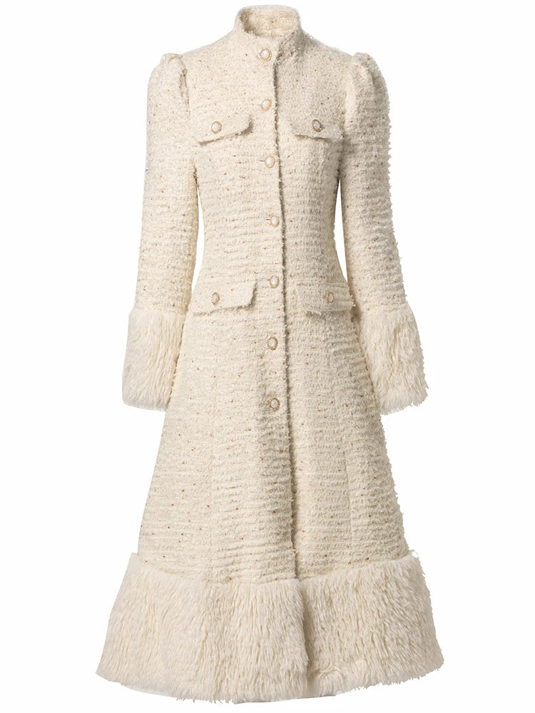 Iliana Single Breasted Tweed Coat