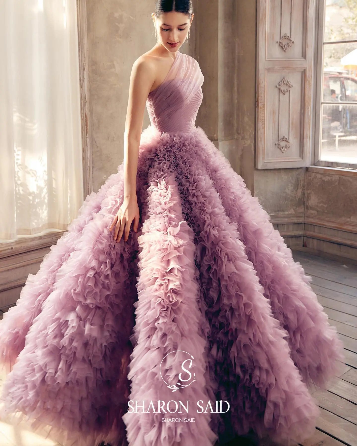 Harper Pink Strapless Evening Dress