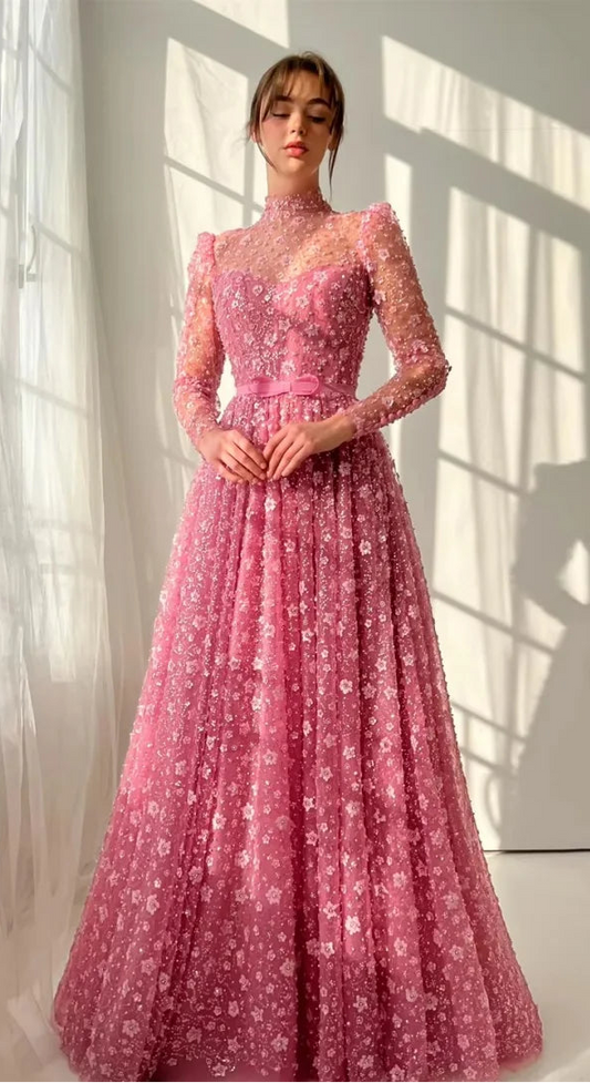 Renelyn Collar Wedding Party Evening Prom Dress