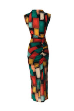 Load image into Gallery viewer, Evelyn O-neck Sleeveless Elastic Waist  Split Long Dress