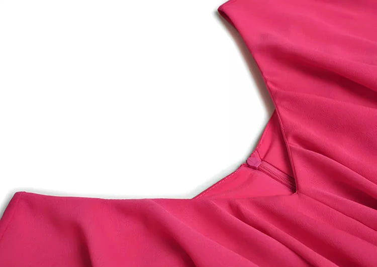فستان حورية البحر أنيق للحفلات بأكمام على شكل فراشة ورقبة على شكل حرف V من Myla