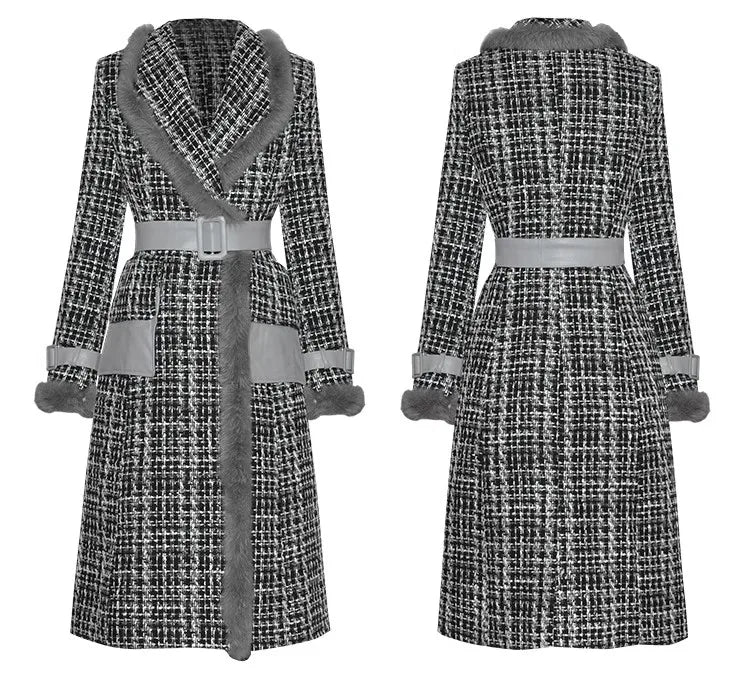 Aspen Plaid Tweed Coat