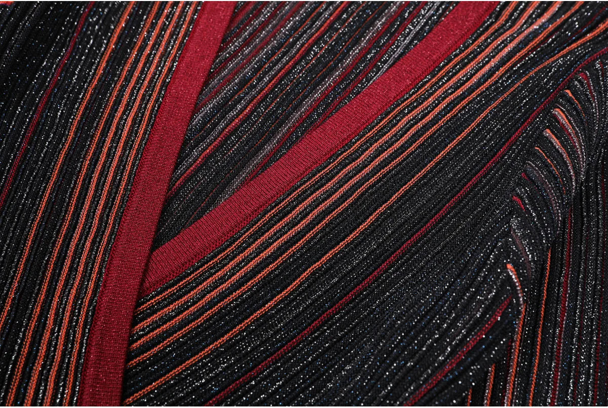 Daphne Rainbow Striped Knitting Dress