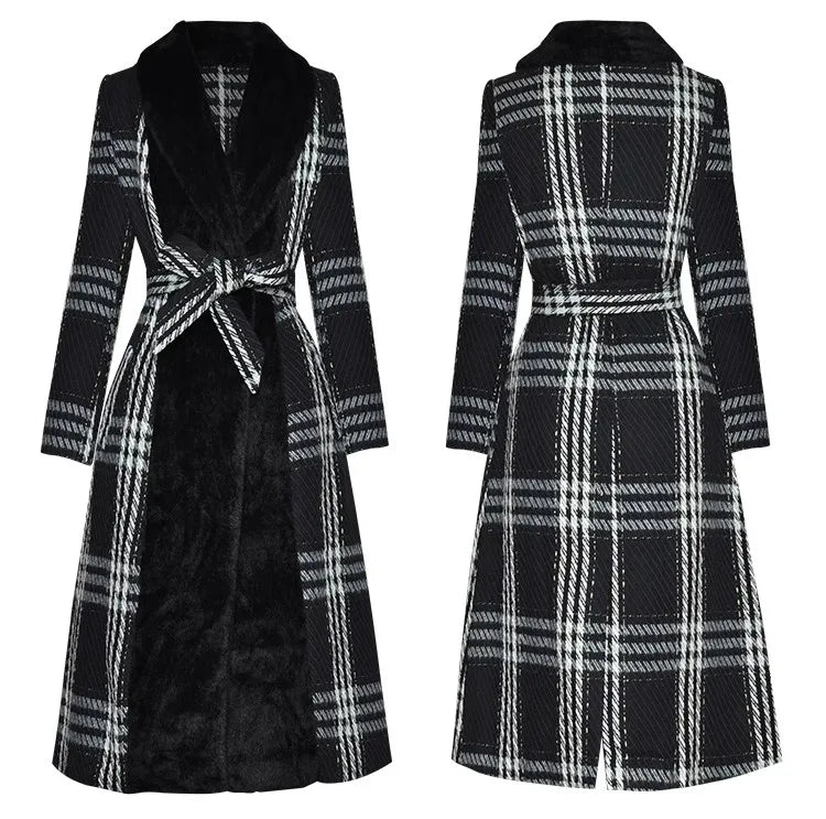 Holland Plaid Tweed Coat