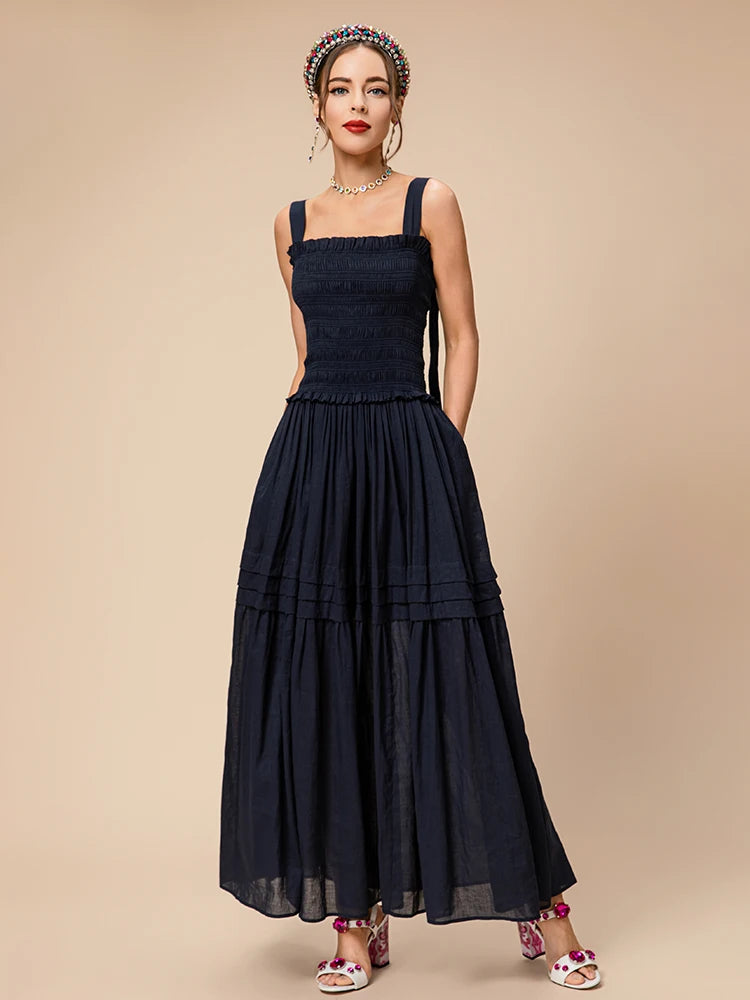 Sasha Draped Travel Long Dress