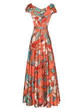 Load image into Gallery viewer, Zoie V-Neck Butterfly Sleeve Flower Long Dress