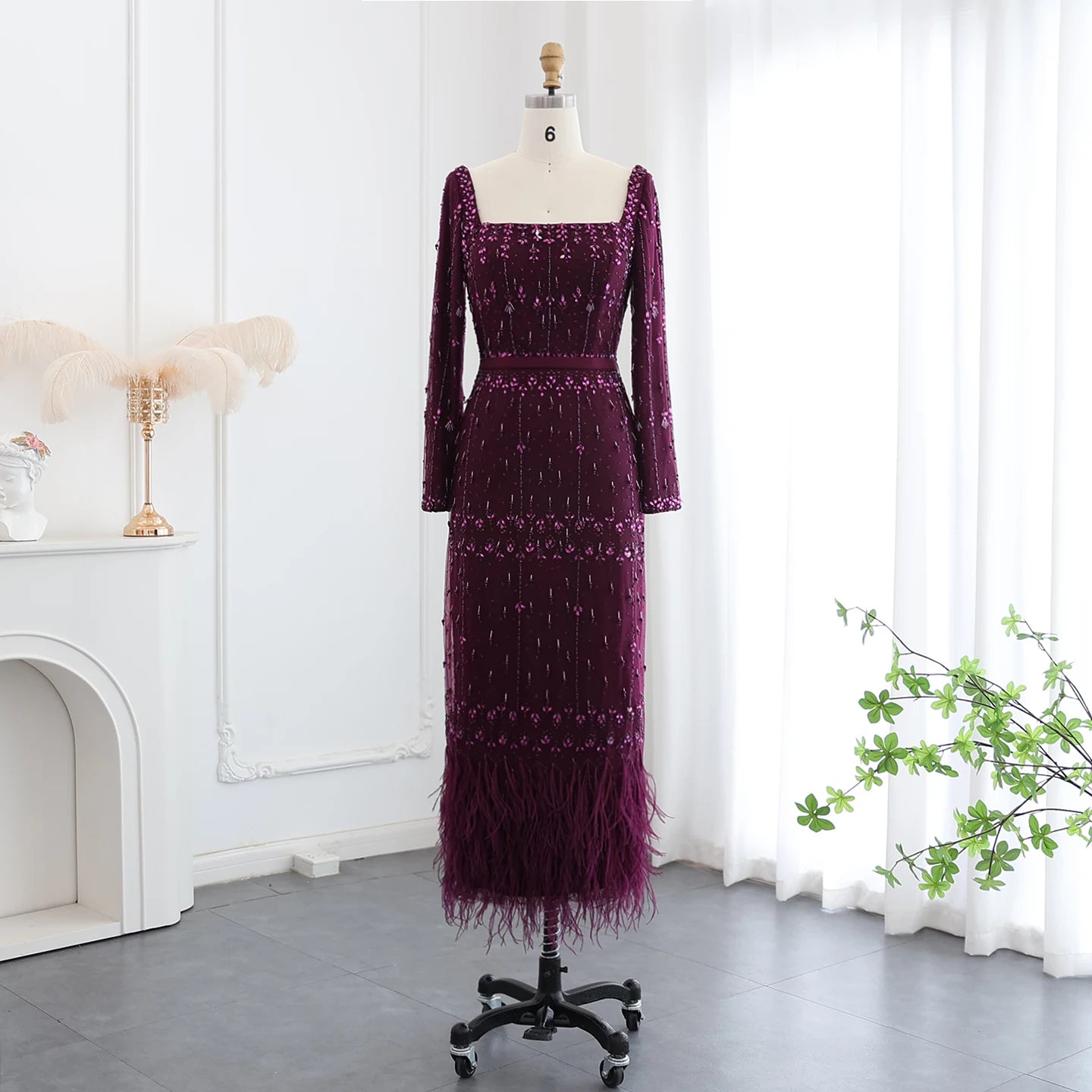 Cyrelle Mermaid Evening Dress with Cape