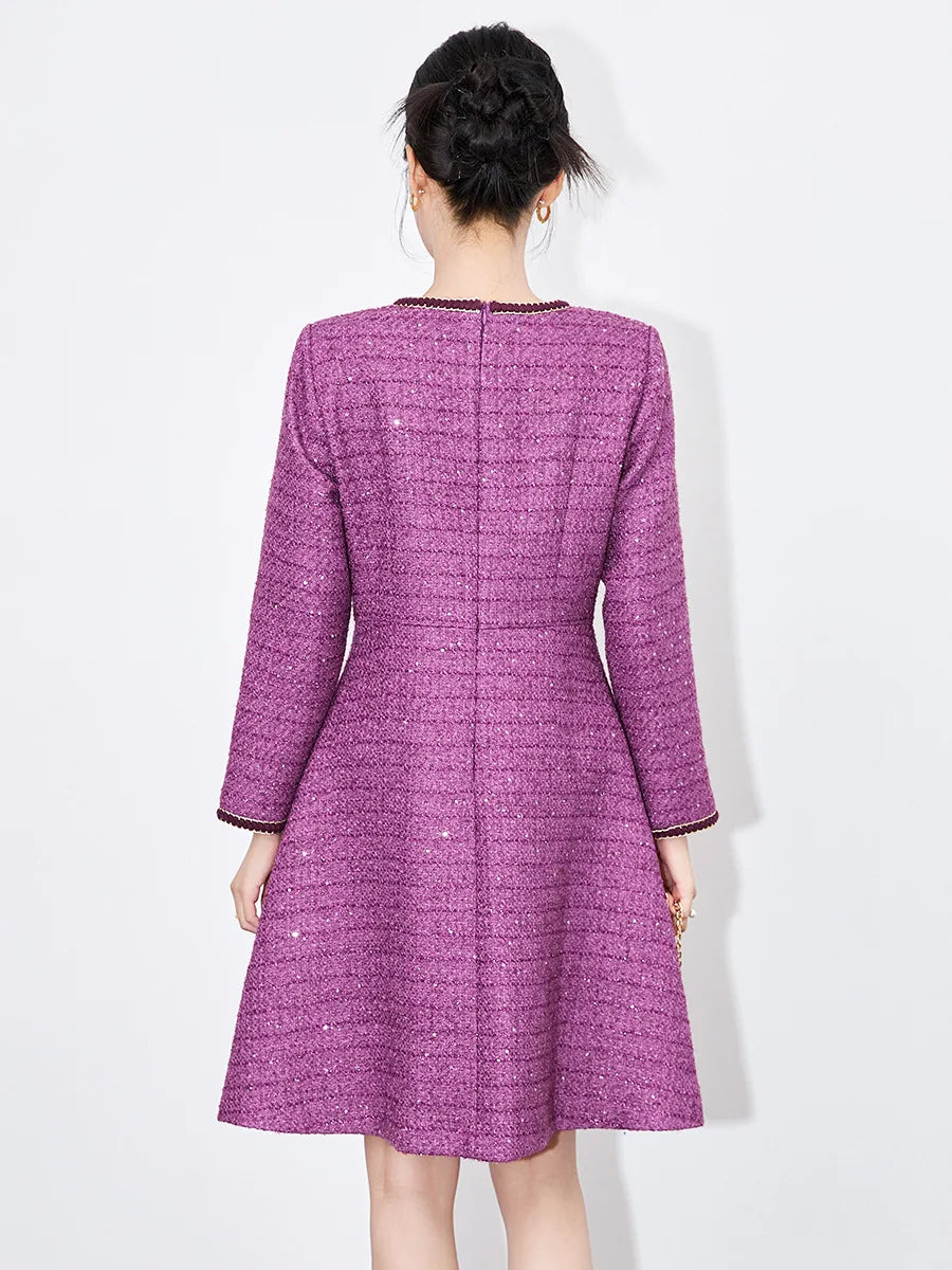 Adah Tweed Woolen Dress