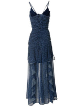 Load image into Gallery viewer, Emerald Spaghetti Strap V-Neck Backless Chiffon Dress