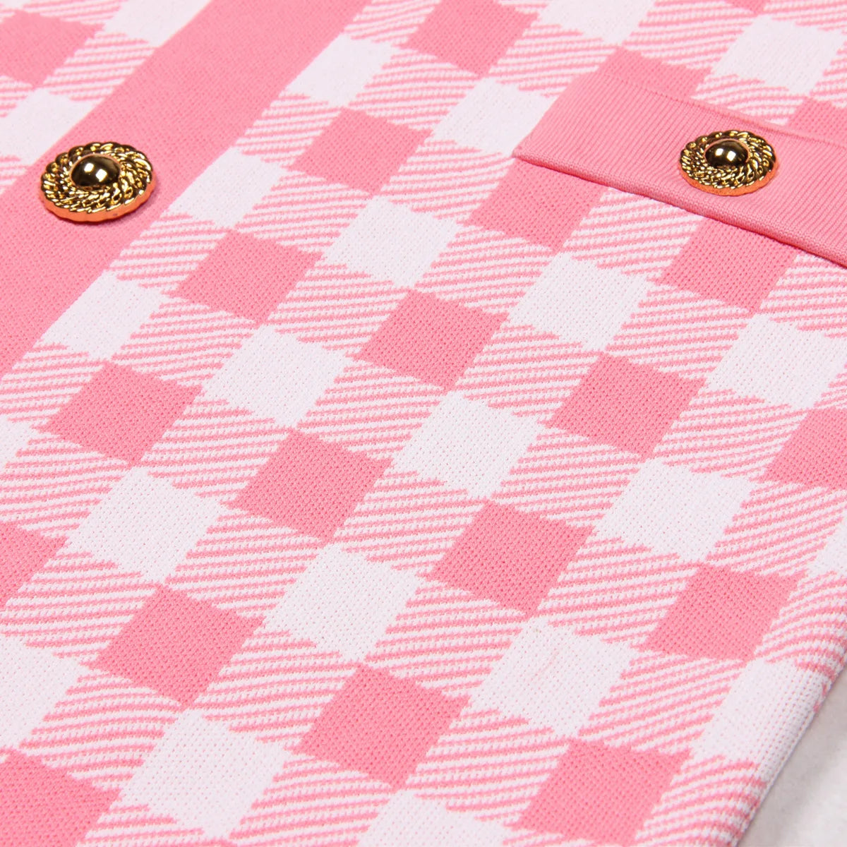 Jessy Plaid Knitting Sweater Dress